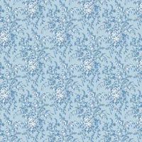 Laura Ashley Picardie Blue Sky Floral Smooth Wallpaper