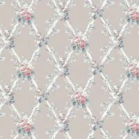 Laura Ashley Elwyn Done Grey Floral Smooth Wallpaper