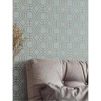 Superfresco Easy Duck Egg Luxe Geometric Wallpaper