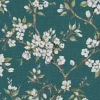 Boutique Eliza Teal Floral Wallpaper (WAS £36.00)