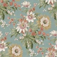Boutique Martha Duck Egg Floral Wallpaper