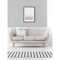 Superfresco Easy Grey Geometric Fabric Effect Textured Wallpaper