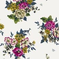 Joules Floral Crme Wallpaper Sample