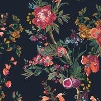 Joules Forest Chinoiserie French Navy Wallpaper Sample