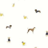 Joules Harbour Dogs Crme Wallpaper