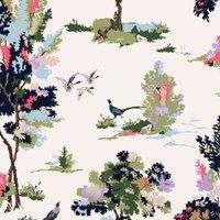 Joules Woodland Scene Dawn Grey Wallpaper Sample