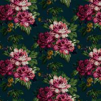 Joules Invite Floral Peacock Wallpaper