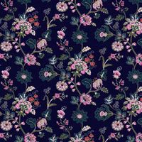 Graham & Brown Joules Vine Cottage Floral Royal Navy Wallpaper