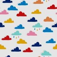 Joules Whatever The Weather White/Rainbow Wallpaper Sample