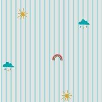 Joules Whatever The Weather Icons Haze Blue Wallpaper Sample