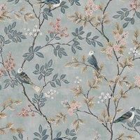 Superfresco Easy Birds of a Feathers Floral Denim Wallpaper