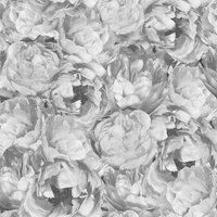 Sublime Posey Sparkle Floral Silver Wallpaper