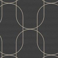 Superfresco Eternity Geometric Metallc Black/Gold Wallpaper