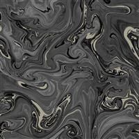 Fresco Liquid Black/CopperTextured Wallpaper