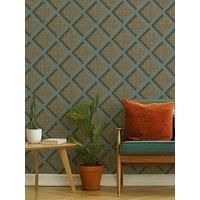 Superfresco Easy Blue Ocean Rattan Wood Effect Smooth Wallpaper