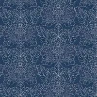 Laura Ashley Silchester Blue Contemporary Smooth Wallpaper