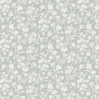 Laura Ashley Rye Sage Floral Smooth Wallpaper