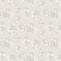 Laura Ashley Igerna Cream, Grey & White Floral Smooth Wallpaper