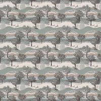 Laura Ashley Hartingdon Cream & Green Landscape Smooth Wallpaper