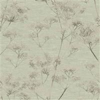 Boutique Sage Serene Seedhead Floral Wallpaper