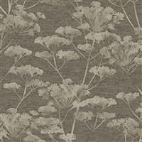 Boutique Taupe & Gold Serene Seedhead Floral Wallpaper