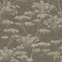 Boutique Serene Seed-Head Taupe & Gold Wallpaper Sample
