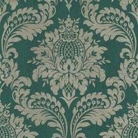 Boutique Archive Damask Teal & Gold Wallpaper Sample