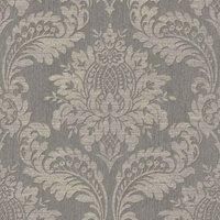 Boutique Taupe Archive Damask Wallpaper