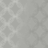 Superfresco Easy Serpentine Geo Grey Wallpaper Sample