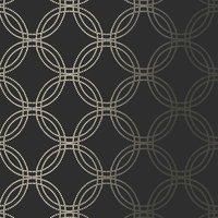 Superfresco Easy Serpentine Geometric Black Wallpaper