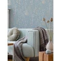 Superfresco Easy Duck Egg Metallic Organics Floral Wallpaper