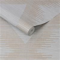 Superfresco Easy Grey & Rose Gold Serenity Large Scale Geometric Wallpaper
