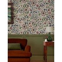Joules Festival Flowers Antique White Wallpaper - 10m x 52cm