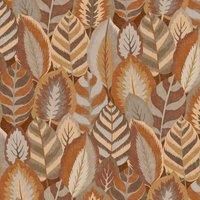 Sublime Arty Leaves Floral Brown Wallpaper