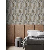Sublime Oval Shapes Geometric Sand/Gold Wallpaper