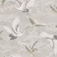 Sublime Kranes Neutral Wallpaper Sample