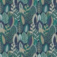 Sublime Arty Leaves Blue Wallpaper