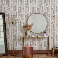Envy Morse Neutrals Grey Geometric Wallpaper
