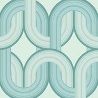Envy in the Loop Blue Horizon Geometric Wallpaper