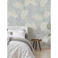 Superfresco Easy Scattered Leaves Floral Duck Egg Blue Wallpaper