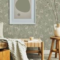 Boutique Belle Geometric Sage Green Wallpaper