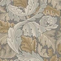 William Morris At Home Acanthus Floral Wallpaper Beige 1,000cm L X 52cm W