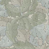 William Morris At Home Acanthus Sage & Duck Egg Wallpaper - Sample