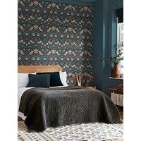 WILLIAM MORRIS AT HOME Strawberry Thief Deep Blue Wallpaper