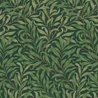 William Morris At Home Willow Bough Deep Green Wallpaper - Sample