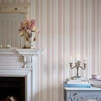 Graham & Brown Shabby Chic by Rachel Ashwell Watercolour Stripe Pink Wallpaper | Paste The Wall | Pink Floral | Eco-Friendly