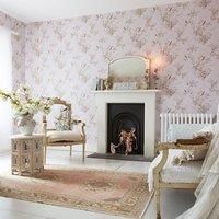 Shabby Chic by Rachel Ashwell Bird Chinoiserie Floral 10m x 52cm Wallpaper Roll Pink 100cm L X 52cm W