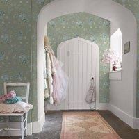 Graham & Brown Shabby Chic by Rachel Ashwell Wild Flower Sage Floral Wallpaper | Paste The Wall | Sage Floral | Eco-Friendly