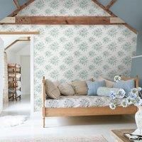 Shabby Chic by Rachel Ashwell Rose Blossom Damask 10m x 52cm Wallpaper Roll Green 100cm L X 52cm W