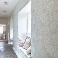 Shabby Chic by Rachel Ashwell Stipple Floral 10m x 52cm Wallpaper Roll Green 100cm L X 52cm W